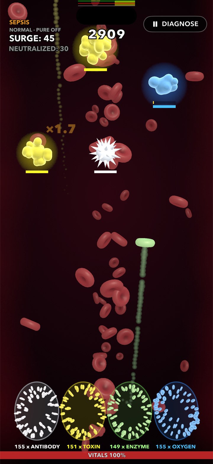 ViroFlick — Sepsis case gameplay