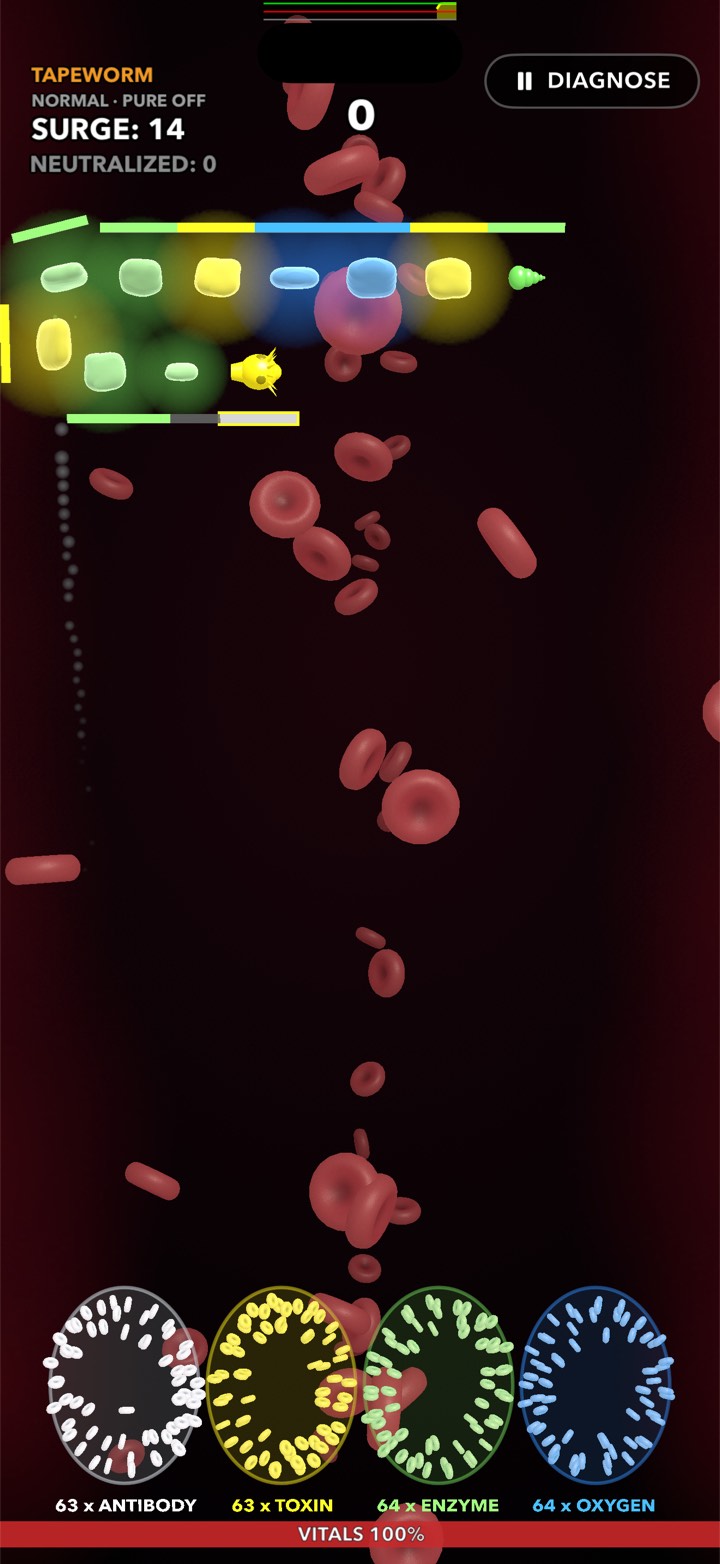 ViroFlick — Tapeworm case gameplay