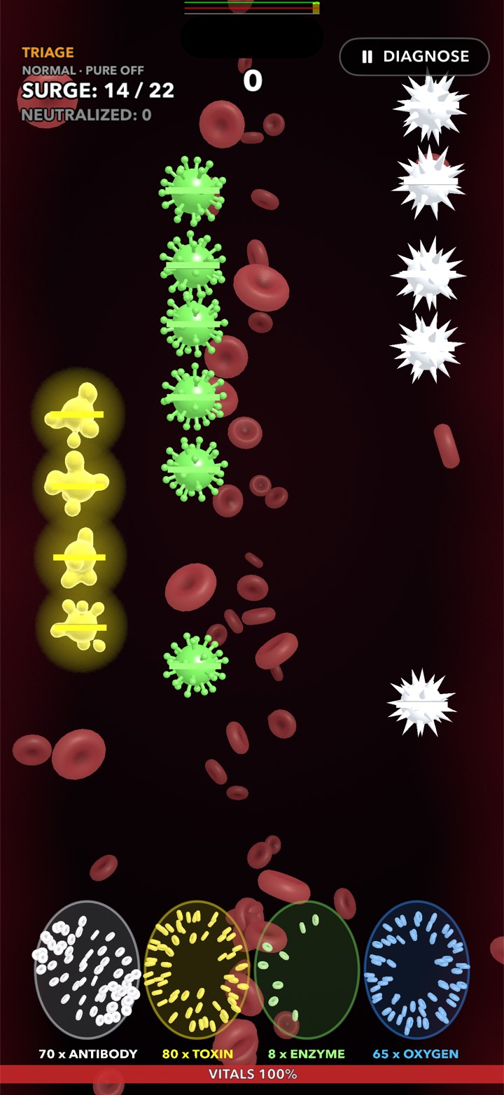 ViroFlick — Triage case gameplay